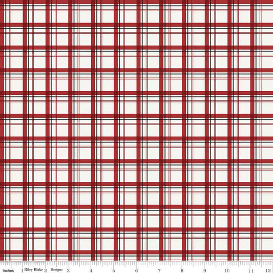SALE Woodsman Plaid C13766 Cream - Riley Blake Designs - Quilting Cotton Fabric
