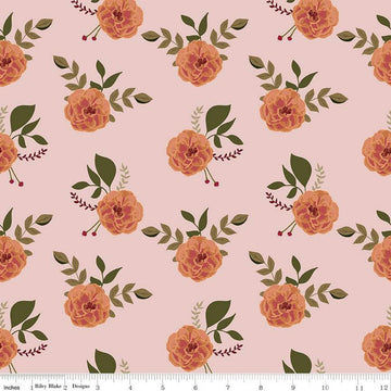 SALE Petal Song Roses C13711 Blush - Riley Blake Designs - Floral Flowers  - Quilting Cotton Fabric