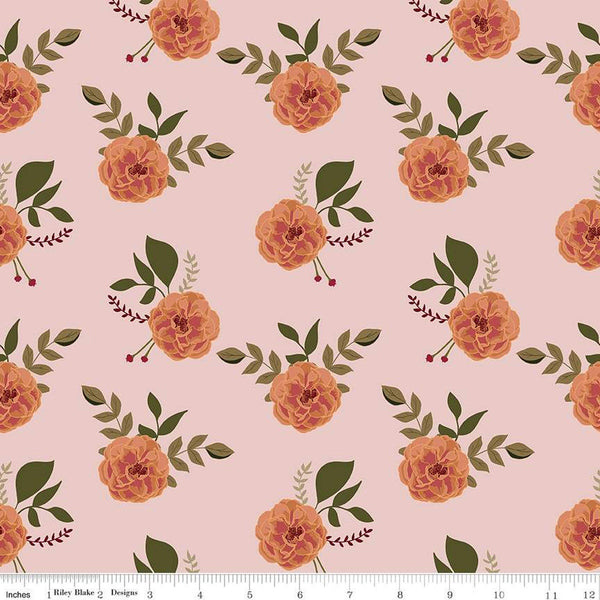 SALE Petal Song Roses C13711 Blush by Riley Blake Designs - Floral Flowers  - Quilting Cotton Fabric