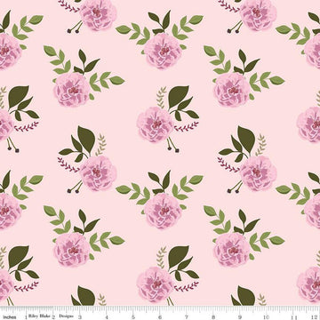 SALE Petal Song Roses C13711 Pink - Riley Blake Designs - Floral Flowers - Quilting Cotton Fabric
