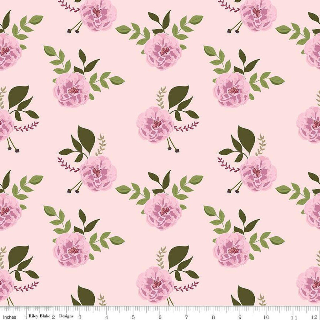 Petal Song Roses C13711 Pink - Riley Blake Designs - Floral Flowers - Quilting Cotton Fabric