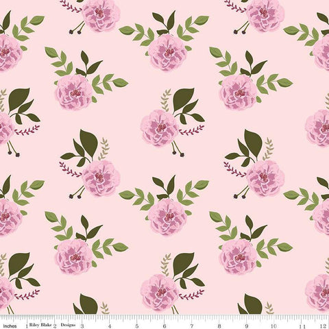 Petal Song Roses C13711 Pink - Riley Blake Designs - Floral Flowers - Quilting Cotton Fabric