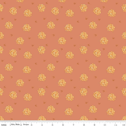 Petal Song Cameo Floral C13712 Marmalade - Riley Blake Designs - Blossoms Flowers - Quilting Cotton Fabric