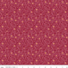 SALE Petal Song Fireflies C13715 Cranberry - Riley Blake Designs - Flowers Leaves - Quilting Cotton Fabric