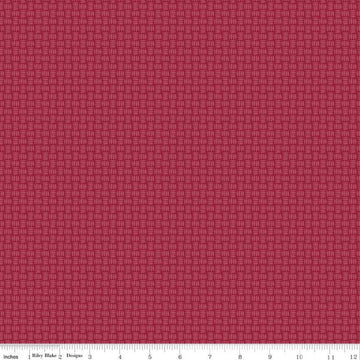 SALE Petal Song Basket Weave C13716 Cranberry - Riley Blake Designs - Geometric - Quilting Cotton Fabric