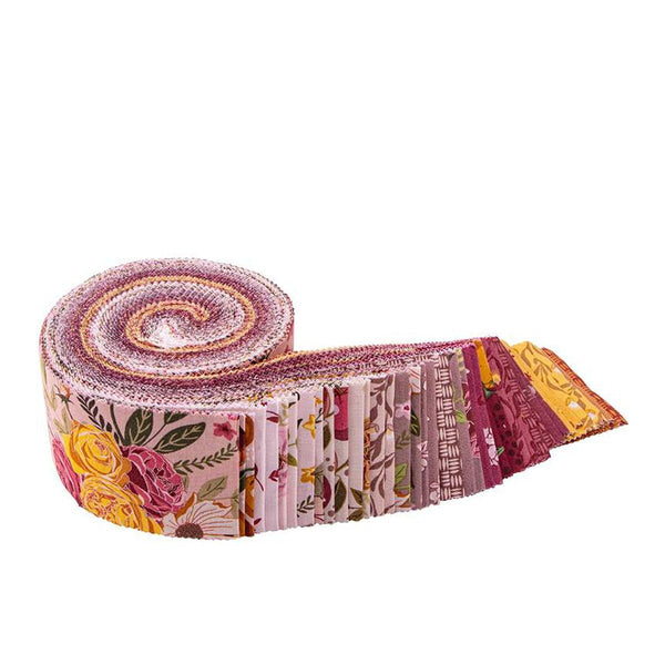 SALE Petal Song 2.5 Inch Rolie Polie Jelly Roll 40 pieces - Riley Blake Designs - Floral - Precut Pre cut Bundle - Cotton Fabric