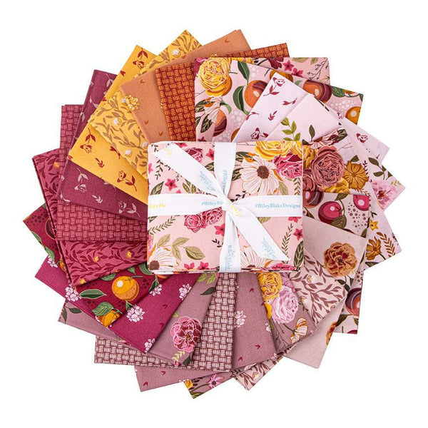 Petal Song Fat Quarter Bundle 21 pieces - Riley Blake Designs - Pre cut Precut - Floral - Quilting Cotton Fabric