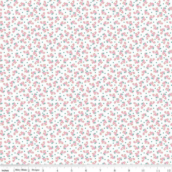 Storytime 30s Ducks C13860 Pink by Riley Blake Designs - Ducks Dots - Quilting Cotton Fabric