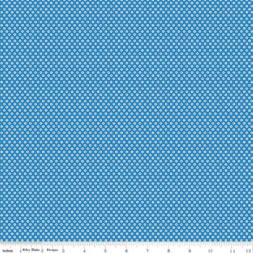 SALE Storytime 30s Dots C13862 Cobalt - Riley Blake Designs - Polka Dot Dotted - Quilting Cotton Fabric