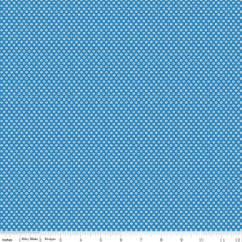 SALE Storytime 30s Dots C13862 Cobalt by Riley Blake Designs - Polka Dot Dotted - Quilting Cotton Fabric