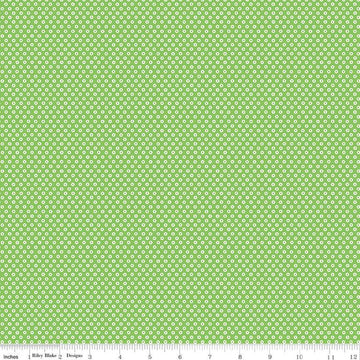 SALE Storytime 30s Dots C13862 Green - Riley Blake Designs - Polka Dot Dotted - Quilting Cotton Fabric