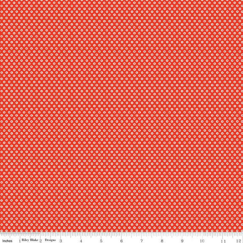 Fat Quarter End of Bolt - SALE Storytime 30s Dots C13862 Red - Riley Blake Designs - Polka Dot Dotted - Quilting Cotton Fabric