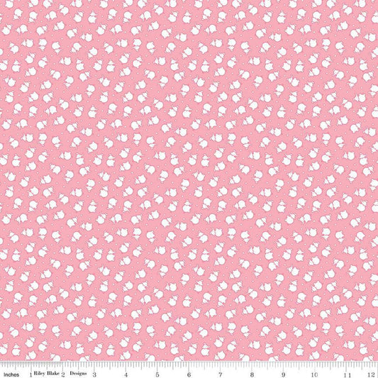 SALE Storytime 30s Elephants C13867 Pink - Riley Blake Designs - Elephants Dots - Quilting Cotton Fabric