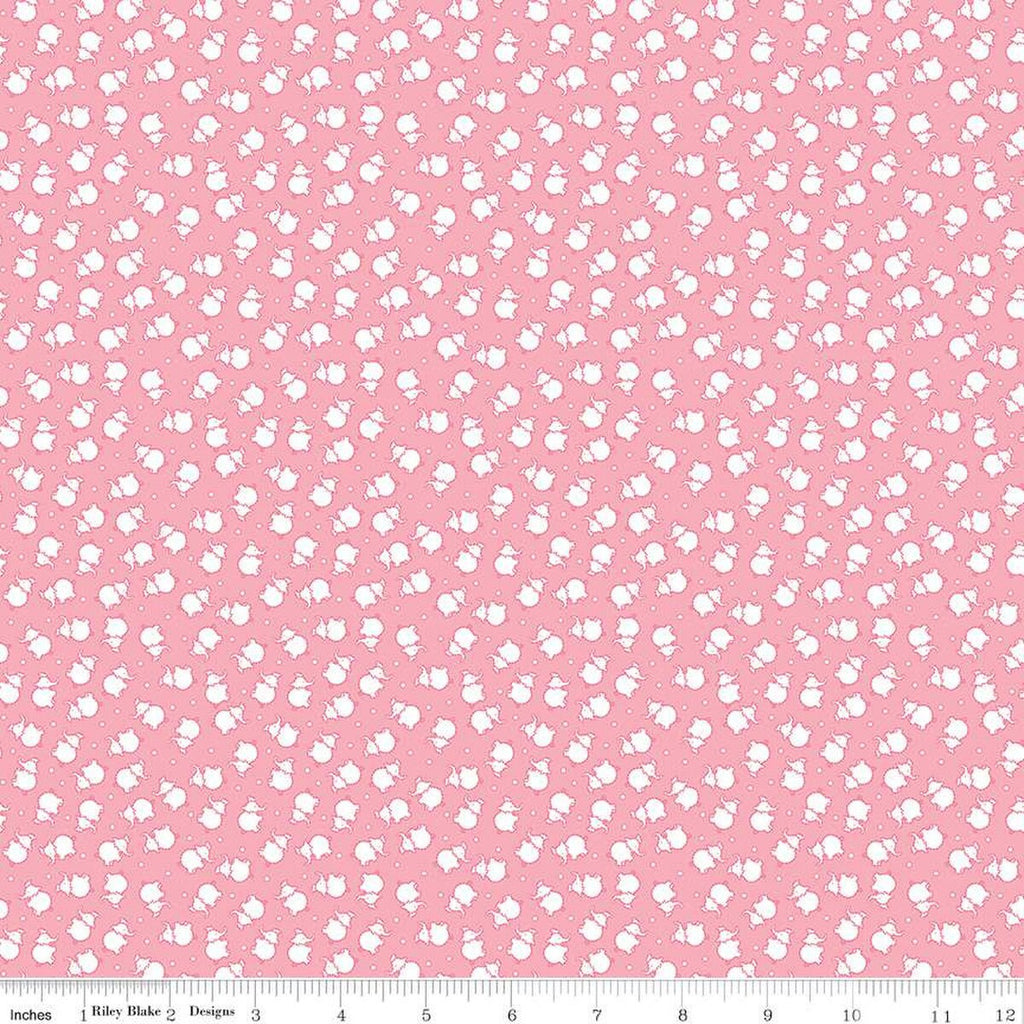 SALE Storytime 30s Elephants C13867 Pink by Riley Blake Designs - Elephants Dots - Quilting Cotton Fabric