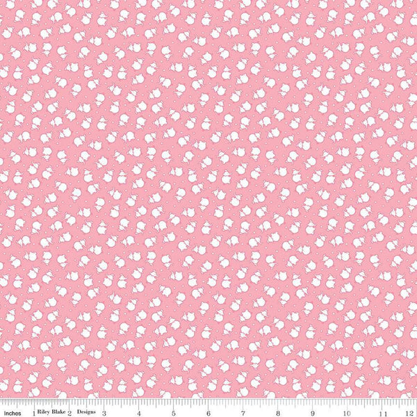 Storytime 30s Elephants C13867 Pink by Riley Blake Designs - Elephants Dots - Quilting Cotton Fabric