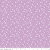 SALE Storytime 30s Bunnies C13869 Violet - Riley Blake Designs - Rabbits Blossoms Dots - Quilting Cotton Fabric