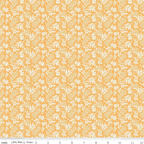 Floral Gardens Leaves C14365 Yellow - Riley Blake Designs - Leaf Sprigs - Quilting Cotton Fabric