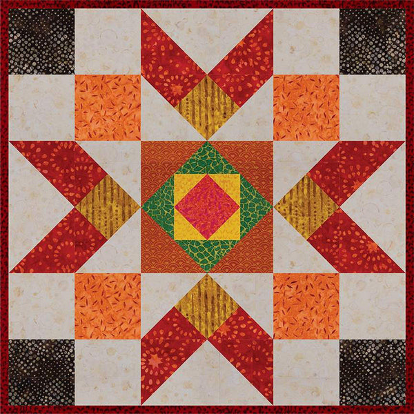 SALE Fall in Love (With Batiks) PATTERN P100 by Bluebird Patterns - Riley Blake Designs - INSTRUCTIONS Only - Three Projects
