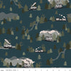 Round the Mountain Main C13810 Midnight - Riley Blake Designs - Trains Mountains Trees - Quilting Cotton Fabric