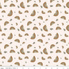 CLEARANCE 'Round the Mountain Railroad C13811 Cream - Riley Blake  - Trains Rainbows Tracks Leaves - Quilting Cotton