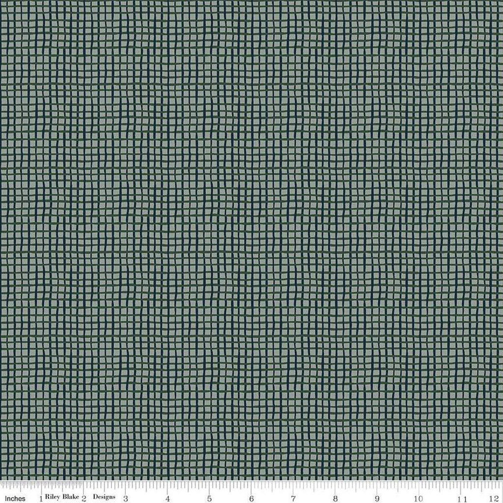 SALE 'Round the Mountain Wonky Gingham C13816 Dusk by Riley Blake Designs - PRINTED Wavy-Lined Gingham - Quilting Cotton Fabric