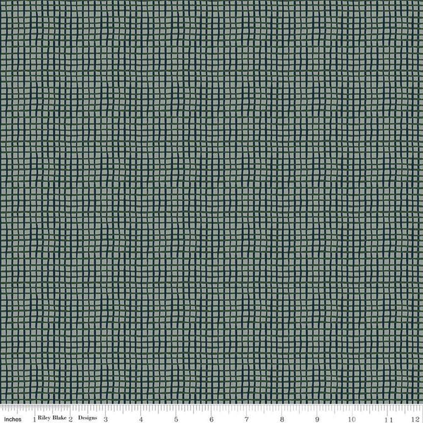 SALE 'Round the Mountain Wonky Gingham C13816 Dusk by Riley Blake Designs - PRINTED Wavy-Lined Gingham - Quilting Cotton Fabric