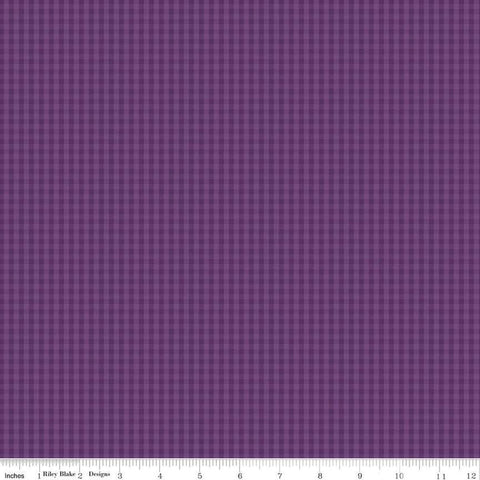 SALE Anne of Green Gables PRINTED Gingham C13857 Eggplant - Riley Blake Designs - Tone-on-Tone Checks - Quilting Cotton Fabric