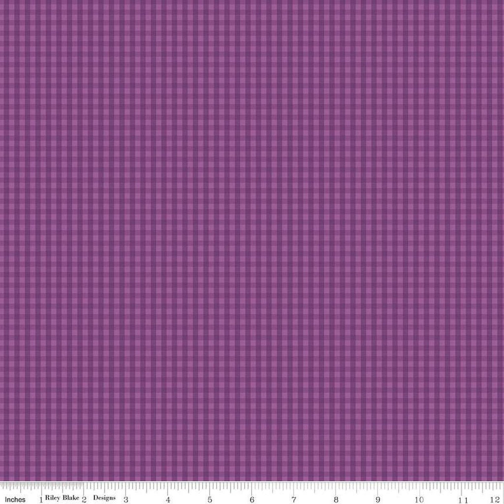 SALE Anne of Green Gables PRINTED Gingham C13857 Orchid - Riley Blake Designs - Tone-on-Tone Checks - Quilting Cotton Fabric