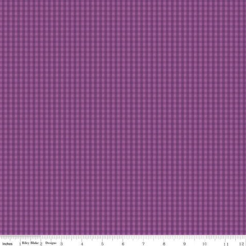 SALE Anne of Green Gables PRINTED Gingham C13857 Orchid - Riley Blake Designs - Tone-on-Tone Checks - Quilting Cotton Fabric