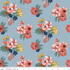 SALE Wild Rose Floral C14041 Blue - Riley Blake Designs - Flowers Western - Quilting Cotton Fabric
