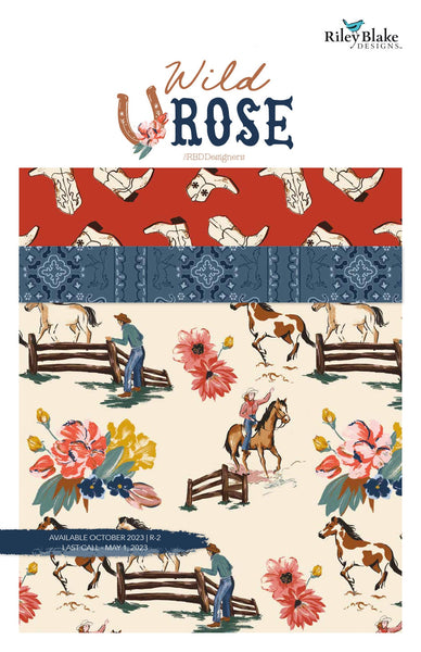 Wild Rose Fat Quarter Bundle  - 24 pieces - Riley Blake Designs - Pre cut Precut - Western -  Quilting Cotton Fabric