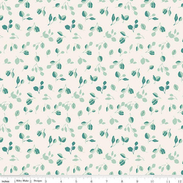 SALE Porch Swing Eucalyptus C14053 Cream - Riley Blake Designs - Leaf Leaves - Quilting Cotton Fabric