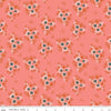 SALE 22" End of Bolt - Porch Swing Vignettes C14054 Coral - Riley Blake Designs - Floral Flowers - Quilting Cotton Fabric