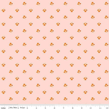 16" End of Bolt - DEAL Porch Swing Tiny Flowers Pink Floral Fabric - C14056 - Riley Blake Quilting Cotton Fabric