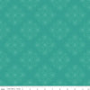 17" End of Bolt - CLEARANCE Flower Farm Outlined Floral C13983 Teal - Riley Blake Designs - Flowers - Quilting Cotton Fabric