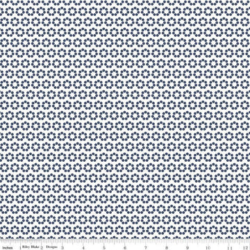 SALE Flower Farm Flower Dots C13985 White - Riley Blake Designs - Floral Flowers - Quilting Cotton Fabric