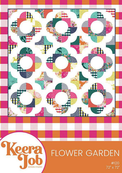 SALE Flower Garden Quilt PATTERN P126 by Keera Job - Riley Blake Designs - INSTRUCTIONS Only - Curved Piecing