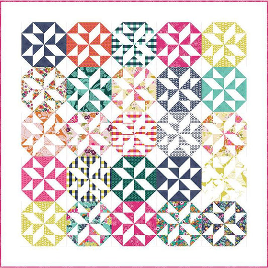 SUPER DEAL! Daisy Days Quilt PaTTERN P126 - Keera Job - Riley Blake Designs - INSTRUCTIONS Only - Pieced Fat Quarter Friendly