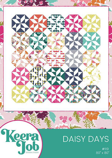 SALE Daisy Days Quilt PATTERN P126 by Keera Job - Riley Blake Designs - INSTRUCTIONS Only - Pieced Fat Quarter Friendly