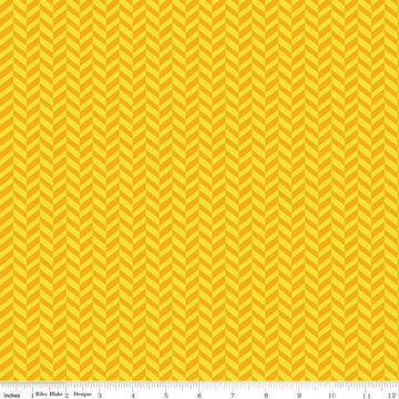 CLEARANCE Effervescence Herringbone C13730 Gold by Riley Blake Designs - Quilting Cotton Fabric