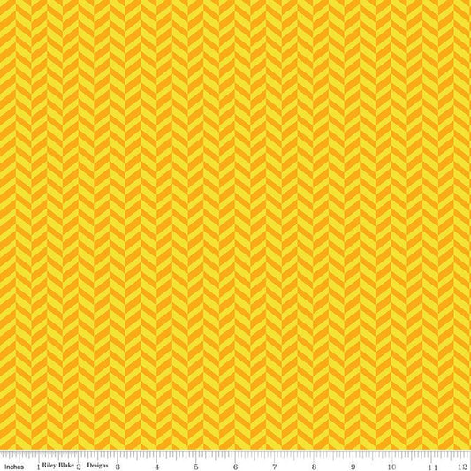 CLEARANCE Effervescence Herringbone C13730 Gold by Riley Blake Designs - Quilting Cotton Fabric