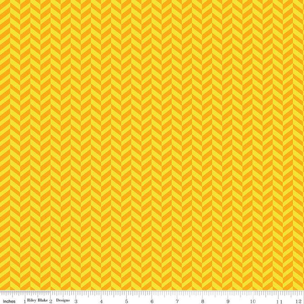 CLEARANCE Effervescence Herringbone C13730 Gold by Riley Blake Designs - Quilting Cotton Fabric