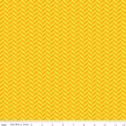 SALE Effervescence Herringbone C13730 Gold by Riley Blake Designs - Quilting Cotton Fabric