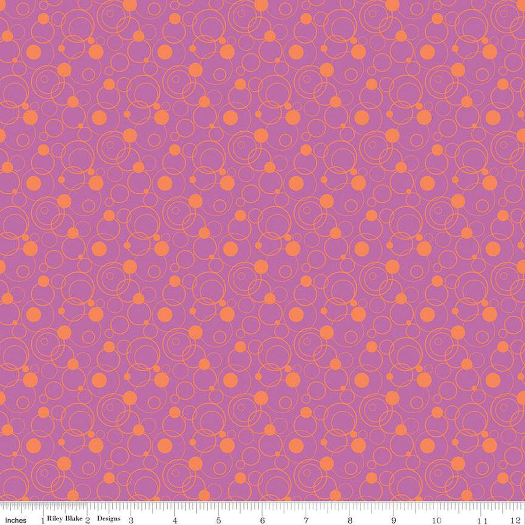SALE Effervescence Circles C13731 Purple by Riley Blake Designs - Quilting Cotton Fabric