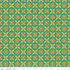 SALE Market Street Tiles C14124 Green - Riley Blake Designs - Geometric Floral - Quilting Cotton Fabric