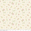 Market Street Embroidery C14126 Cream - Riley Blake Designs - Dots Floral Outlined Flowers Leaves - Quilting Cotton Fabric