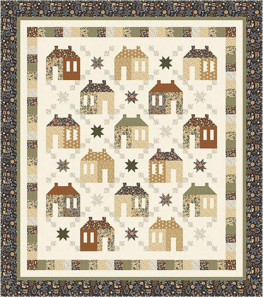 Maisons de Patchwork Quilt PATTERN P180 by Wendy Sheppard - Riley Blake Designs - INSTRUCTIONS Only - Pieced Stars Houses