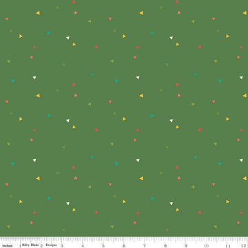 Market Street Triangles C14127 Green - Riley Blake Designs - Quilting Cotton Fabric