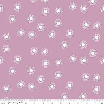SALE Moonchild Sunrise C13824 Thistle - Riley Blake Designs - White Sunbursts - Quilting Cotton Fabric