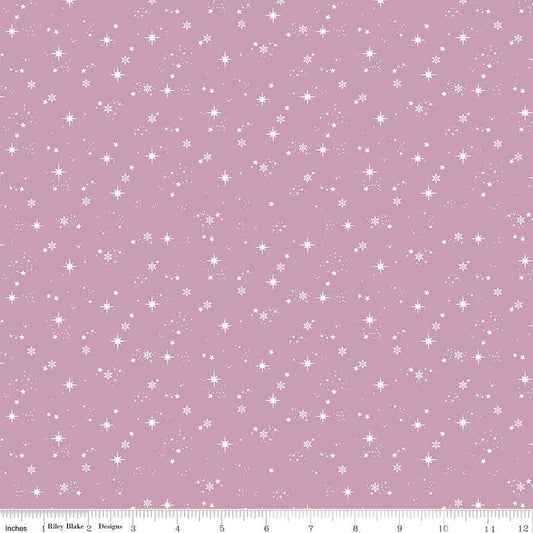 21" End of Bolt - SALE Moonchild Starfall C13825 Thistle by Riley Blake Designs - Stars Pin Dots - Quilting Cotton Fabric
